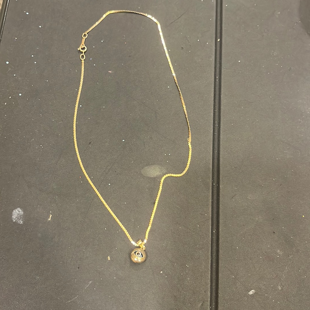 14 K Gold Evil Eyes Charm